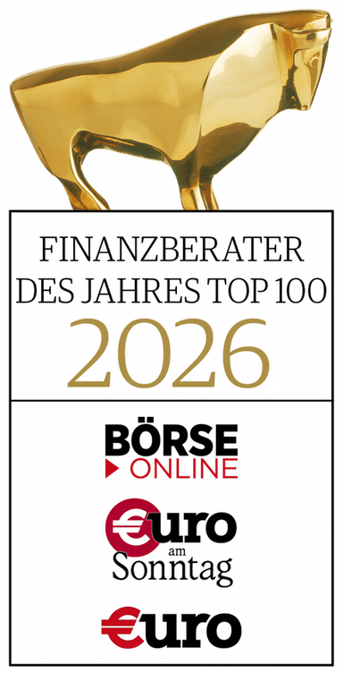 Auszeichnung Finanzberater des Jahres 2026, Top 100, von BÖRSE ONLINE und €uro
